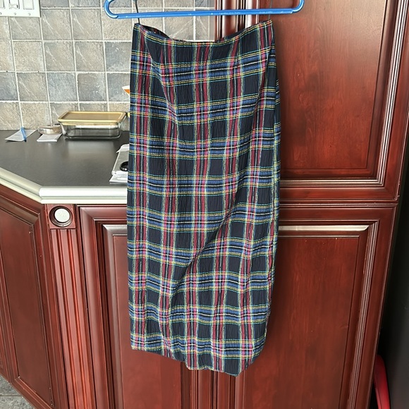 ZARA plaid midi skirt size extra small - Picture 8 of 10